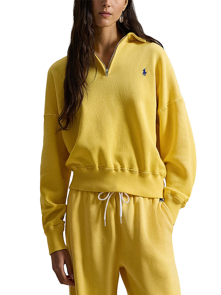 Polo Ralph Lauren Troyer Pullover Collegiate Yellow XL Women